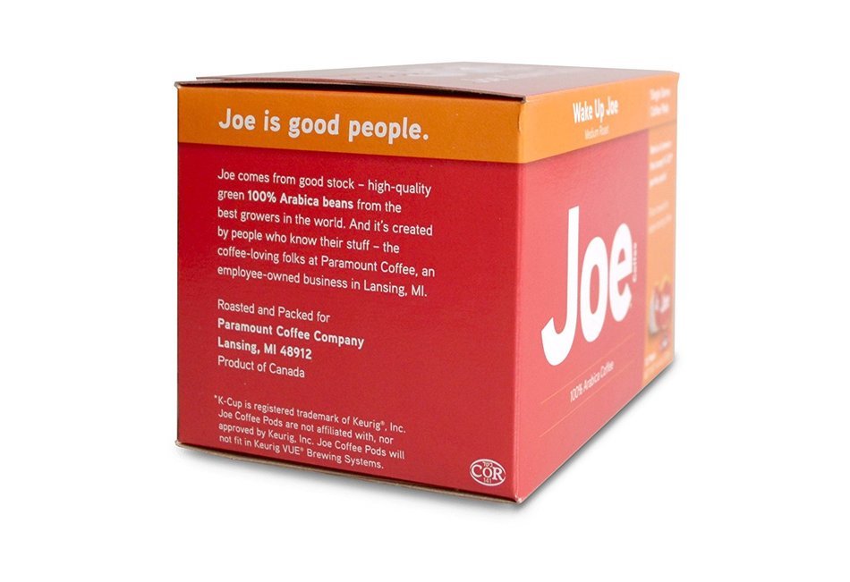 Joe Knows Coffee, Tall Dark and Handsome, Single Serve Pods, 12 Count/Box N4