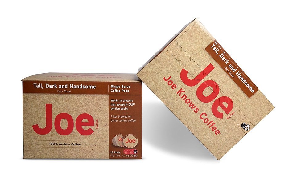 Joe Knows Coffee, Tall Dark and Handsome, Single Serve Pods, 12 Count/Box N6