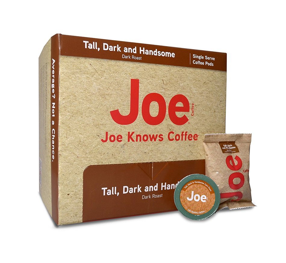 Joe Knows Coffee, Tall Dark and Handsome, Single Serve Pods, 12 Count/Box N10