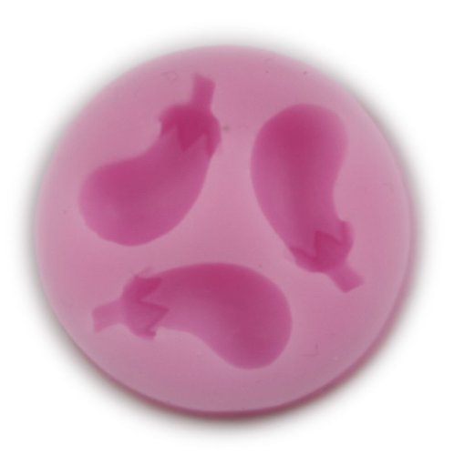 Autek Vegetables Eggplant Fondant Mold Silicone Sugar Craft Cake Decorating #3DMold-103 N2