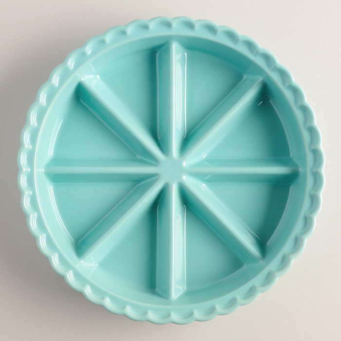 World Market Aqua Ceramic Scone Pan