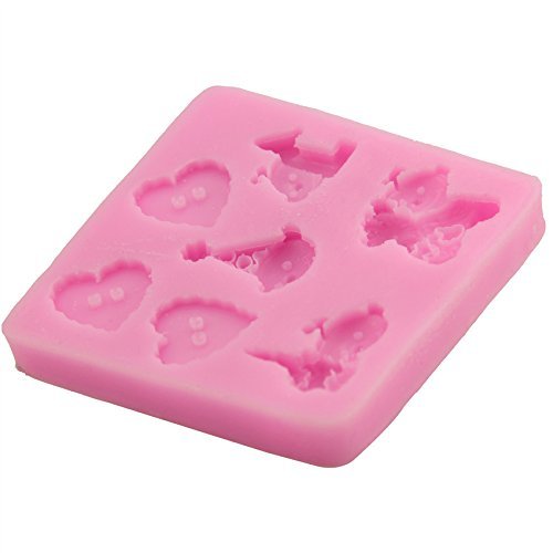 Mr.S Shop Love Heart Button Baby and Bear Shape Silicone Mold DIY Popular For Baking Decoration Tools,Small Size N3
