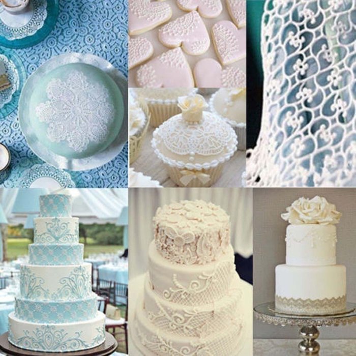 Lace Silicone Mold Fondant Mat Sugar Chocolate Cake Decorated Baking DIY Tool N6