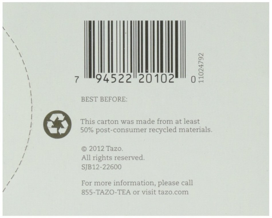 Tazo Tea, Green Ginger Tea, Tea Bags, 20 ct N4