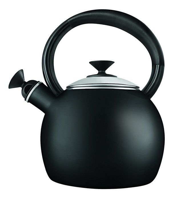 Copco 1-1/2-Quart Enamel on Steel Camden Tea Kettle, Black