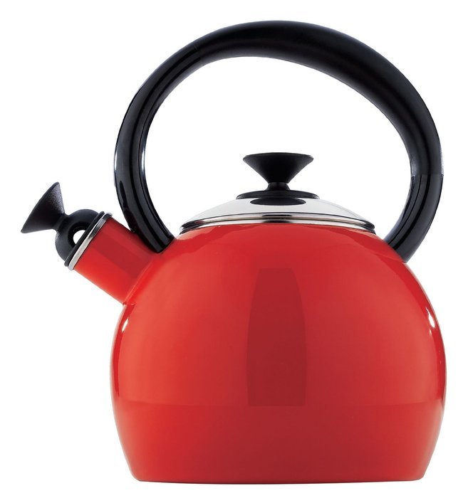 Copco 1-1/2-Quart Enamel on Steel Camden Tea Kettle, Black N2