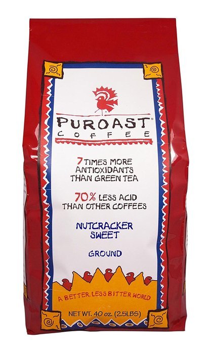 Puroast Low Acid Coffee Nutcracker Sweet Drip Grind, 2.5-Pound Bag