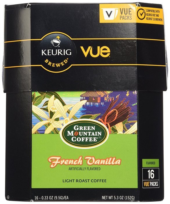 Green Mountain French Vanilla Coffee Keurig Vue Portion Pack, 16 Count