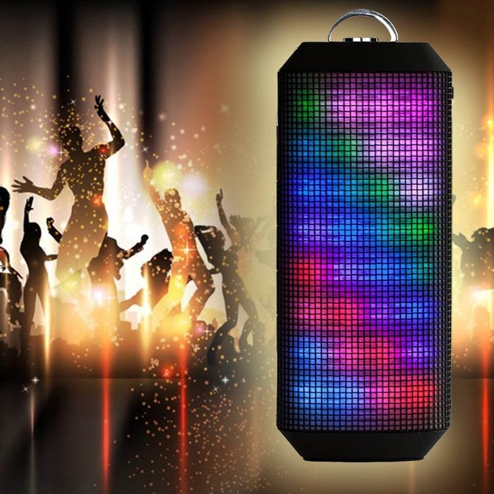 Abdtech 10W Wireless Portable Bluetooth Speakers 6 LED Light Visual Display Mode Powerful Sound with Build in... N6