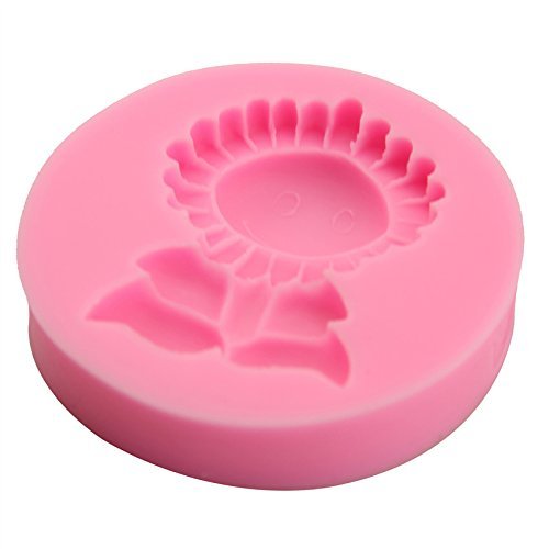 Mr.S Shop Sunflower Smile Silicone Mold Chocolate Candy Jelly Fondant Cake Mold Kitchen Baking Tools，Small Size N5