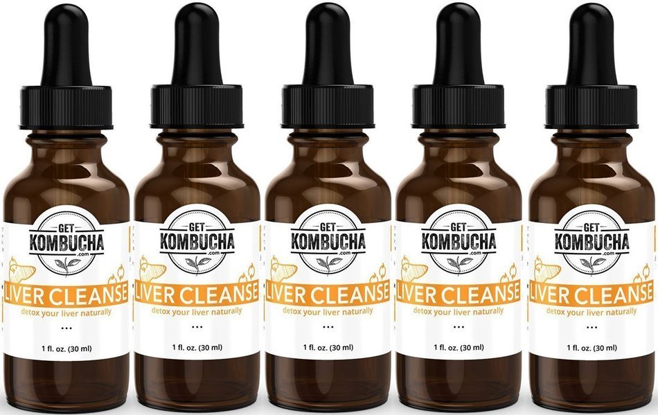 Kombucha Liver Cleanse Tea Liquid Tonic - Liver Detox Cleansing Herbs, Extracted From Organic Kombucha Tea Concentrate... N8