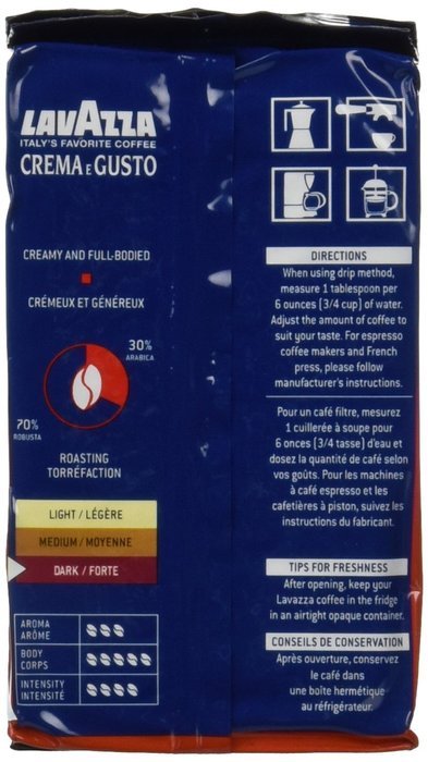 Lavazza Crema e Gusto - Ground Coffee, 8.8-Ounce Bricks (Pack of 4) N7