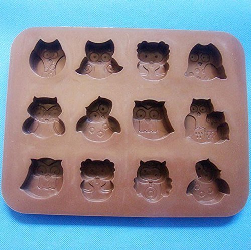 The Best U Want Cute owl 12 mold silicone cake mold cake shop even household DIY holiday gift baking mold cake... N2