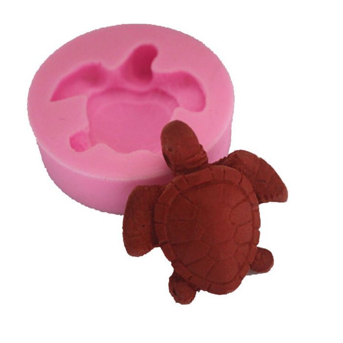 Longzang Sea Turtle Art Deco Silicone Mold Sugar Craft DIY Gumpaste Cake Decorating Clay