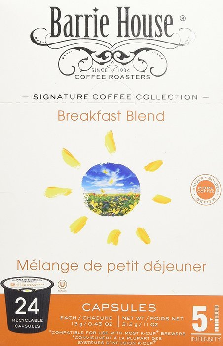 Barrie House Breakfast Blend Single Cup Capsule, 24 Capsules