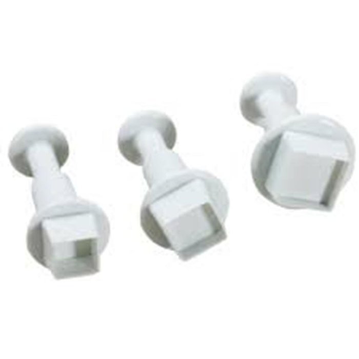 Cake & Cookie Cutters 3pcs Square Shape Cake Plunger Cutters
