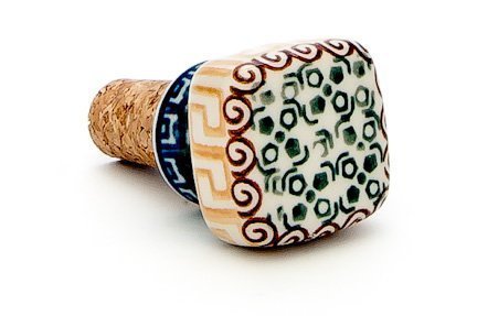 Polish Pottery Athena Square Wine Cork