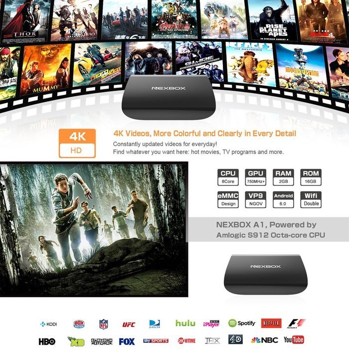 [Latest Version] HONGYU T95 Max 2GB+ 32GB Android TV BOX Kodi Pre installed Amlogic S905 Quad-core Android 5.1... N10