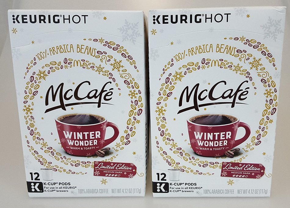 McCafe Winter Wonder K-Cups Coffee 2 Boxes of 12(24 K-Cups)
