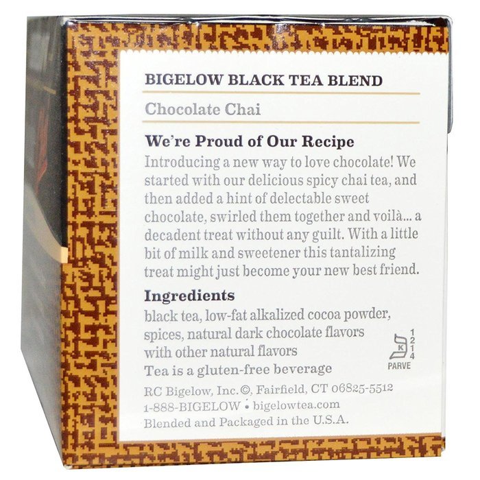 BIGELOW TEA CHAI CHOCOLATE, 20 BG N2