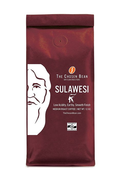 Sulawesi - The Chosen Bean Origin Micro Roasted Medium Roast Gourmet Whole Bean Coffee 12-Ounc