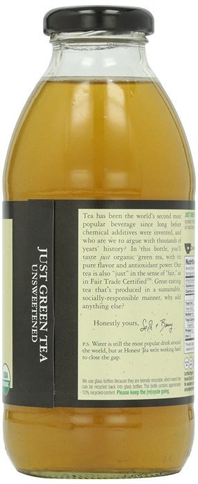 Honest Tea, Iced Tea, Just Green, Organic, 16 oz N3
