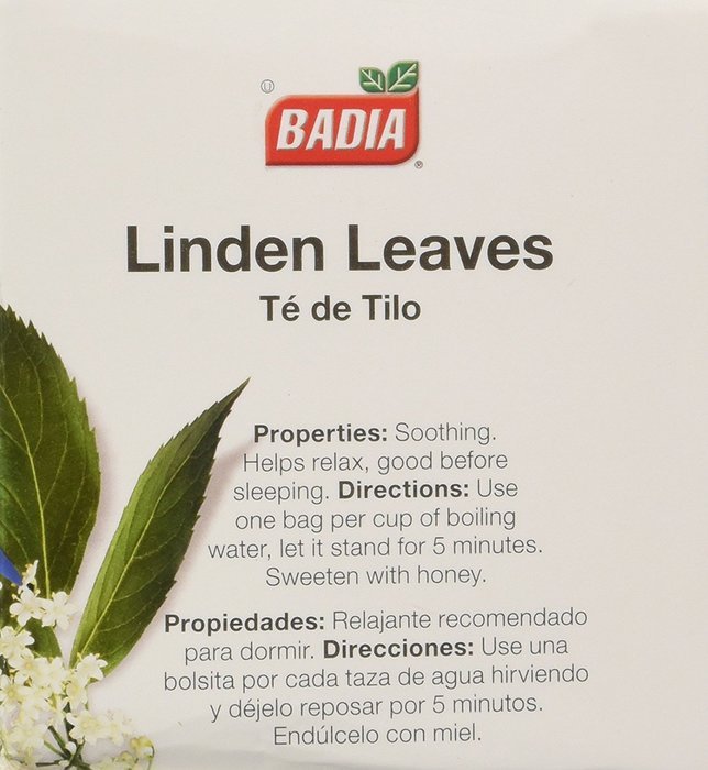 Badia Linden Leaves (2 Pack)50 Bags (Te De Tilo) N2