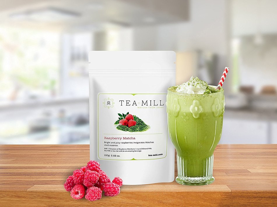 Tea-Mill Matcha Organic Japanese Green Tea Powder (100% USDA and JAS Certified), Blueberry N10