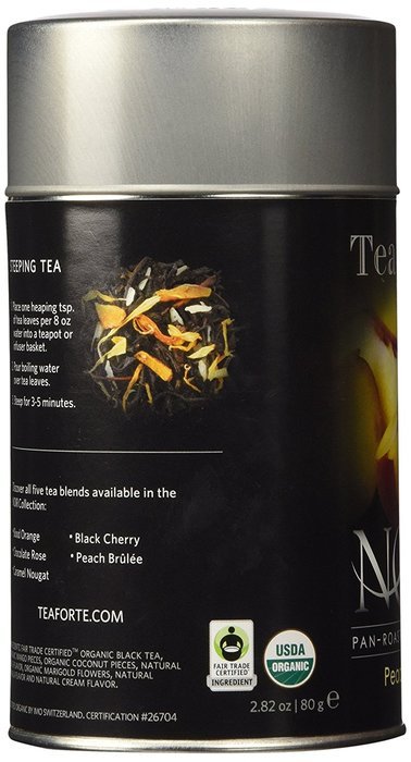 Tea Forte Noir BLOOD ORANGE Organic Loose Leaf Black Tea, 2.82 Ounce Tea Tin N5