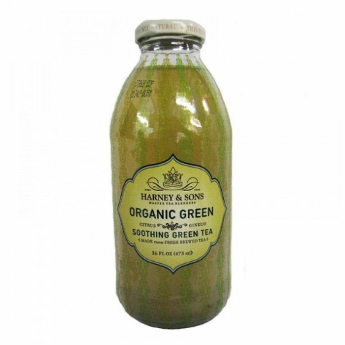 Harney & Sons Iced Tea, Organic Green, 16 Ounce (Pack of 12) N4