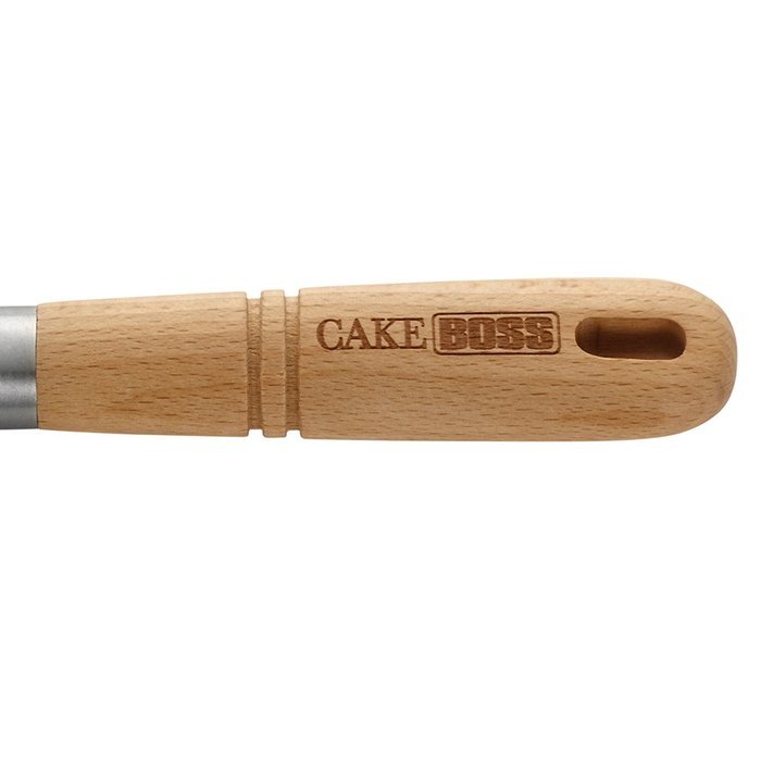 Cake Boss Wooden Tools and Gadgets Stainless Steel Double Pastry Wheel N4