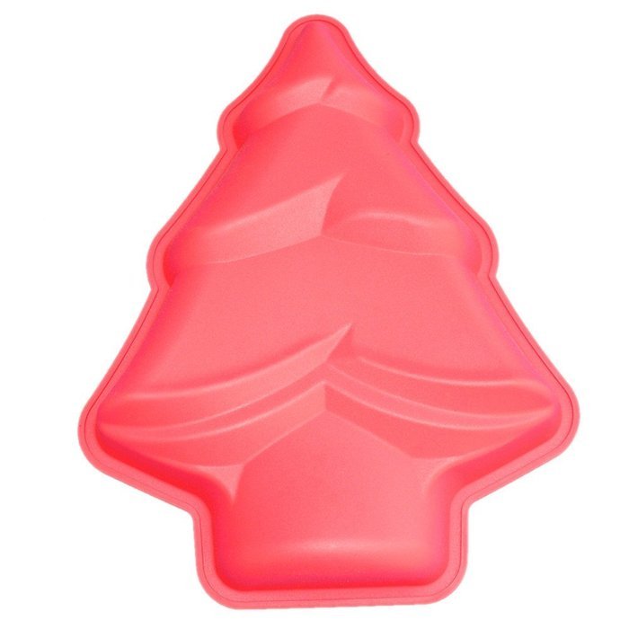 Tifan Silicone Christmas Tree Mould - For Chocolate Soap Fondant Cake & Cookies (Red)