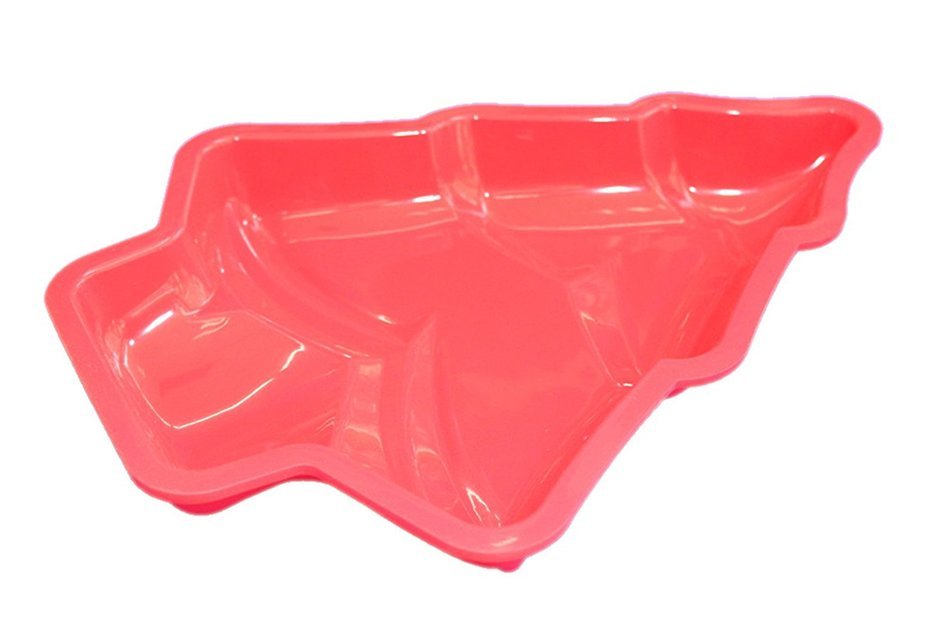 Tifan Silicone Christmas Tree Mould - For Chocolate Soap Fondant Cake & Cookies (Red) N3