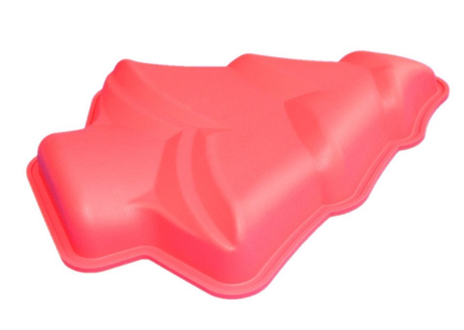 Tifan Silicone Christmas Tree Mould - For Chocolate Soap Fondant Cake & Cookies (Red) N4