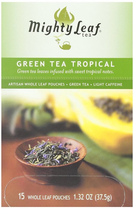 Mighty Leaf, Green tea Tropical, Tea Bags, 15 ct