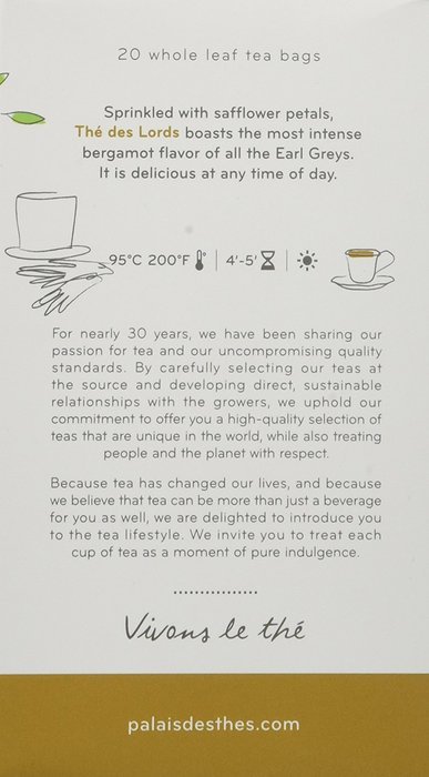 Palais des Th&eacute;s, Signature Tea Blends Collection, The des Lords (Black, Earl Grey, Bergamot) N2