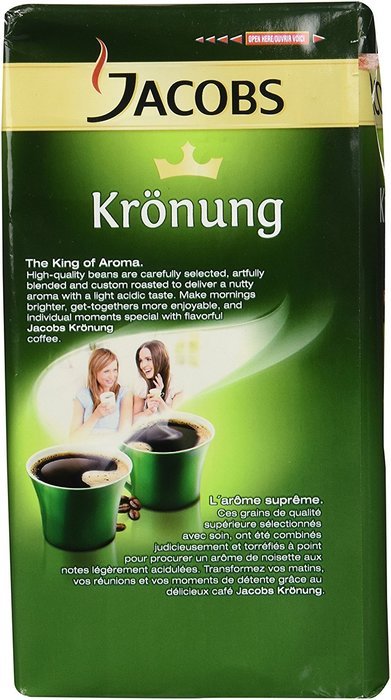 Jacobs Kronung Ground Coffee, Pack of 2- 17.6ounces N2