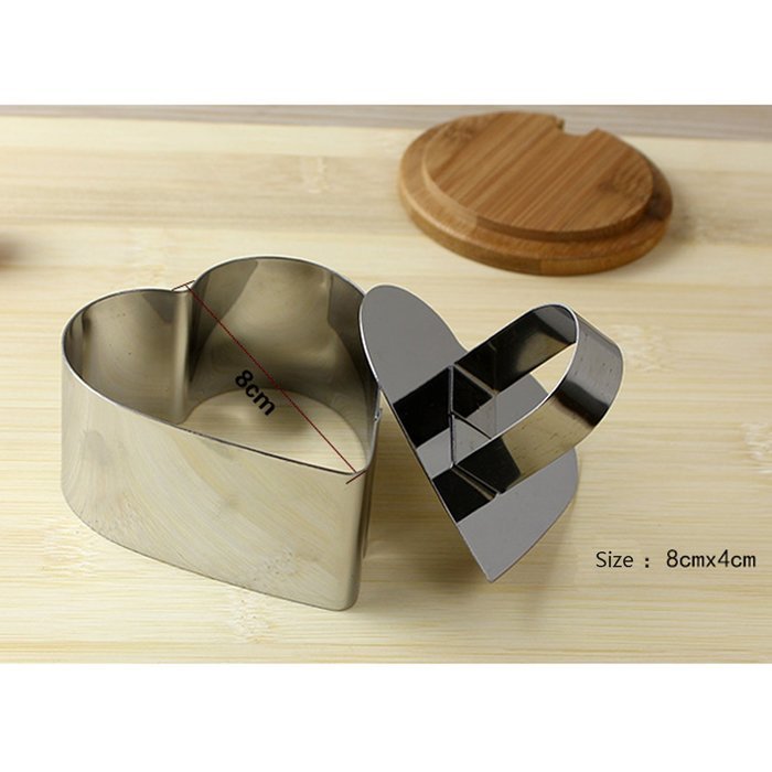 Mousse Cake Molds for Desserts Making ,Stainless Steel Cake Mousses Cutters , Egg Mousse Ring Cookie Cutter Pastry... N5