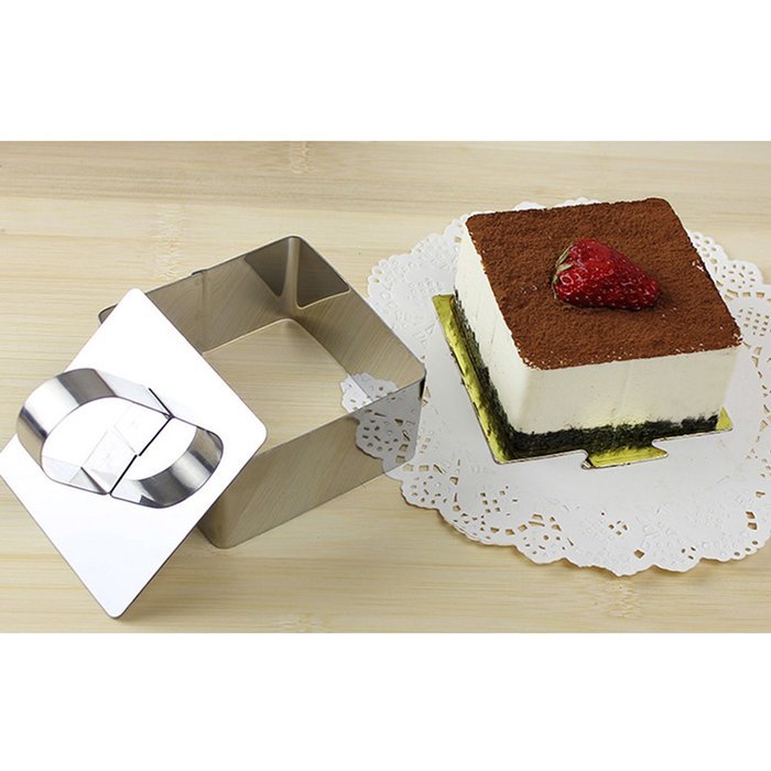 Mousse Cake Molds for Desserts Making ,Stainless Steel Cake Mousses Cutters , Egg Mousse Ring Cookie Cutter Pastry... N12