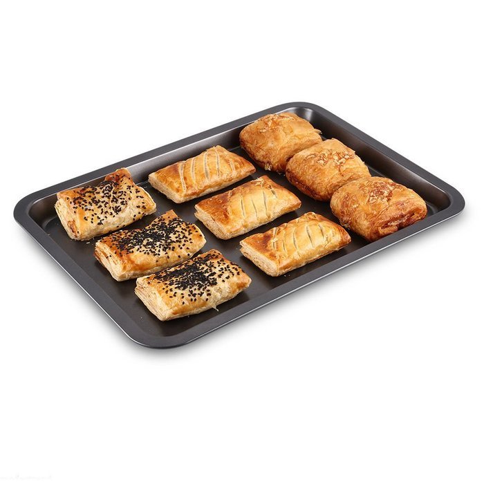 3-Piece Nonstick Bakeware Baking and Cookie Sheet Set Serving Tray Kitchen Tool Cute Collectible N7