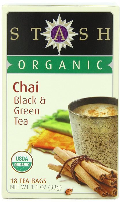 Stash Tea Organic Earl Grey Black and Green Tea, 18 Count Tea Bags in Foil (Pack of 6) N34