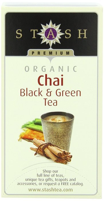 Stash Tea Organic Earl Grey Black and Green Tea, 18 Count Tea Bags in Foil (Pack of 6) N35
