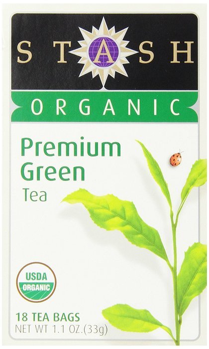 Stash Tea Organic Earl Grey Black and Green Tea, 18 Count Tea Bags in Foil (Pack of 6) N41