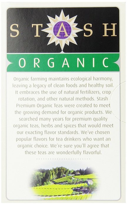 Stash Tea Organic Earl Grey Black and Green Tea, 18 Count Tea Bags in Foil (Pack of 6) N43