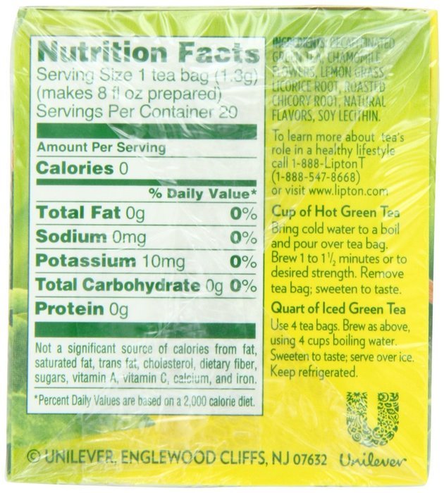 Lipton Green Tea, 100 Percent Natural 100 ct N17