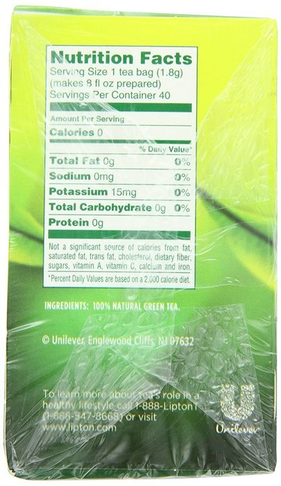 Lipton Green Tea, 100 Percent Natural 100 ct N42