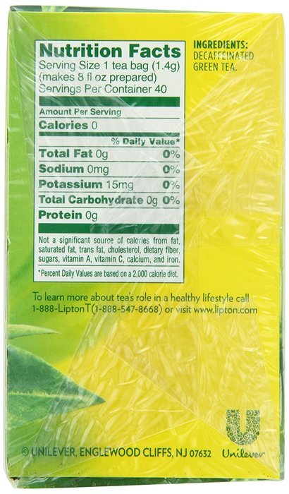 Lipton Green Tea, 100 Percent Natural 100 ct N52