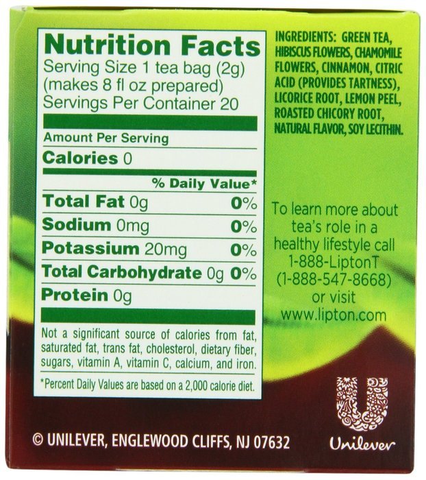 Lipton Green Tea, 100 Percent Natural 100 ct N65
