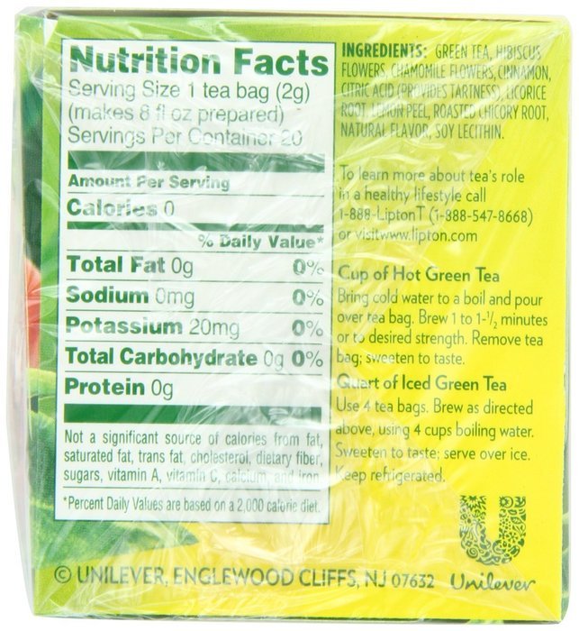 Lipton Green Tea, 100 Percent Natural 100 ct N67