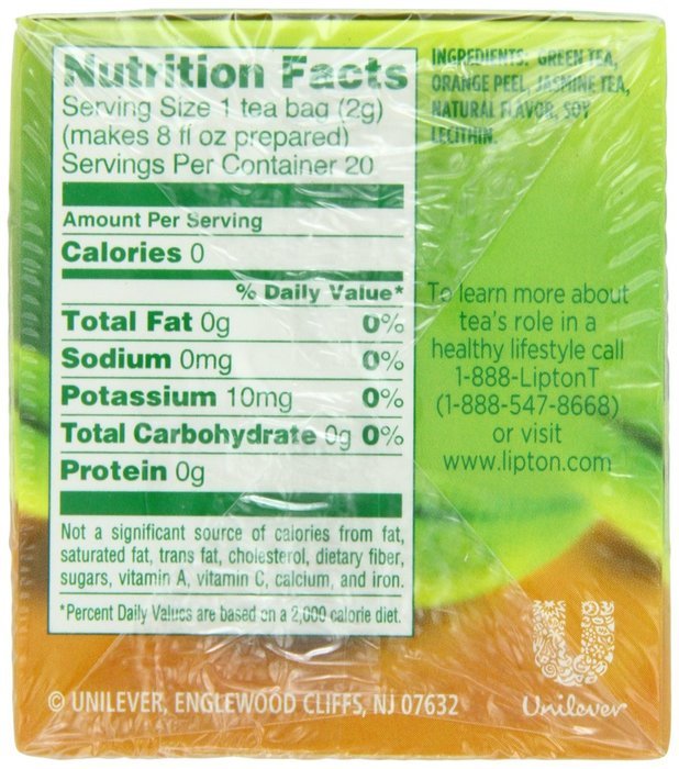Lipton Green Tea, 100 Percent Natural 100 ct N84